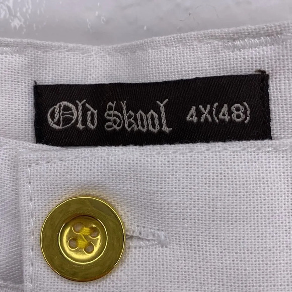 New Old Sokol White Linen Pants 4X - Picture 4 of 8